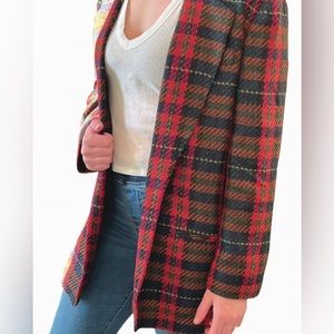 Vintage Preston & York Plaid Blazer Jacket - Size 10